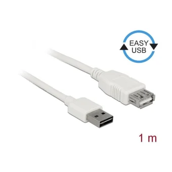 DeLock USB 2.0 Cable USB-A male - Λευκό 1m 85199