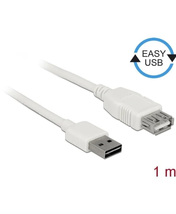 DeLock USB 2.0 Cable USB-A male - Λευκό 1m 85199