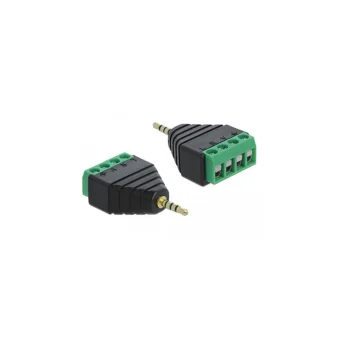 Delock Adapter Stereo Plug 2.5 Mm To Terminal Block 4 Pin 65454