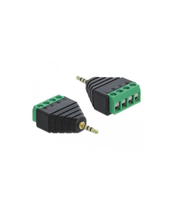 Delock Adapter Stereo Plug 2.5 Mm To Terminal Block 4 Pin 65454