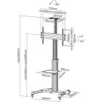 Roline Tv Lcd Roll Stand Up To 50kg Roline 17.03.1260 - Image 3