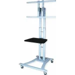 Value TV Cart Silver Βάση Τηλεόρασης Δαπέδου έως 60" και 50kg 17.99.1320 - Image 2