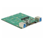 DeLock Converter SATA/USB 3.1 Type-B female to M.2/mSATA Converter Μαύρο 62732