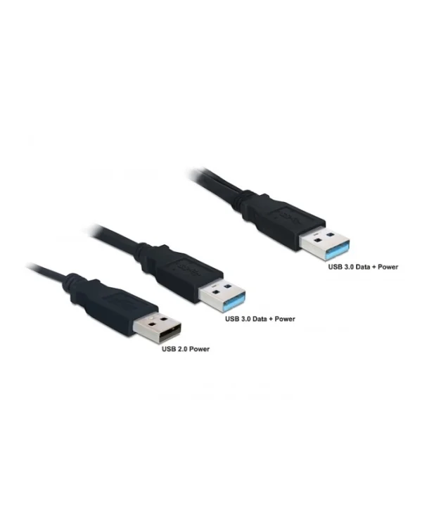 DeLock USB 3.0 Cable USB-A male - USB-A male - USB2.0-A male 0.6m (82908)