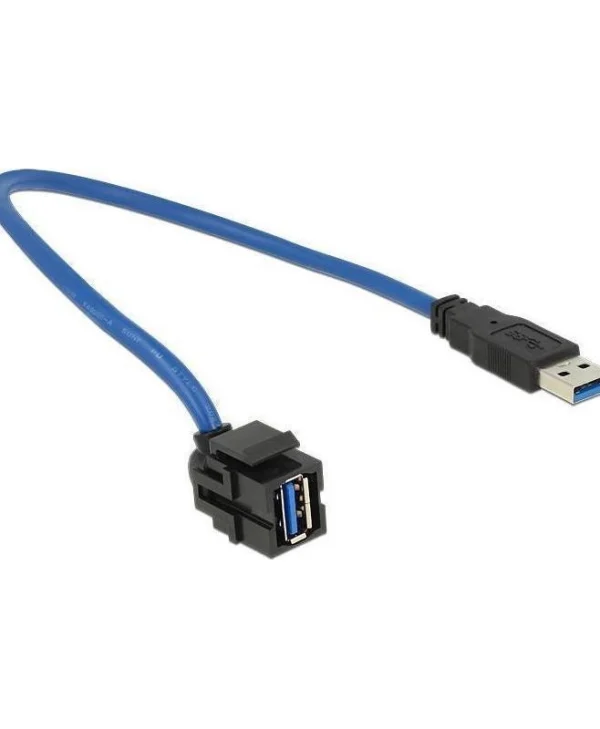 DeLock USB 3.0 Cable USB-A male - USB-A female,USB-B female 0.5m (86375)