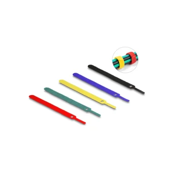 DeLock Velcro Δεματικά Καλωδίων 150x12mm Πολύχρωμο 10τμχ 19076