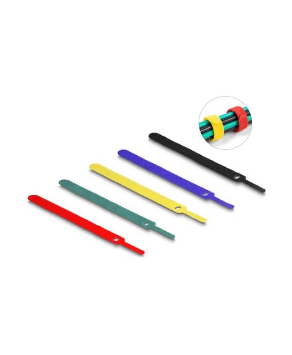 DeLock Velcro Δεματικά Καλωδίων 150x12mm Πολύχρωμο 10τμχ 19076