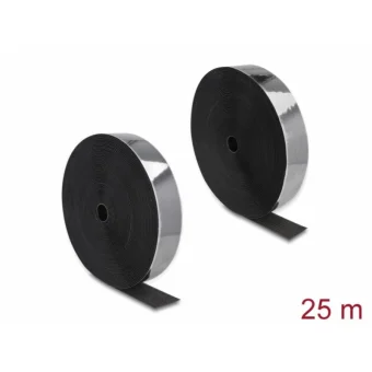 Delock Hook--loop Roll 25m X 50mm Heavy-duty Black Delock 20862