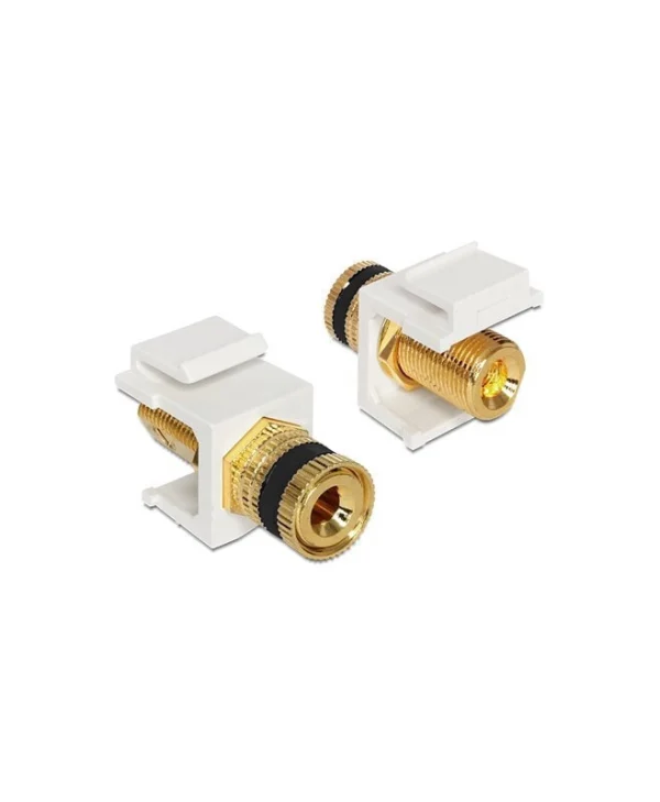 Delock Keystone Module Binding Post To Thread Nut Black 86303