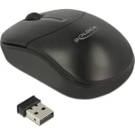 DeLock 12494 Ασύρματο Mini Ποντίκι Μαύρο