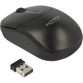 DeLock 12494 Ασύρματο Mini Ποντίκι Μαύρο