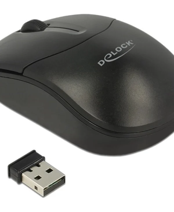 DeLock 12494 Ασύρματο Mini Ποντίκι Μαύρο