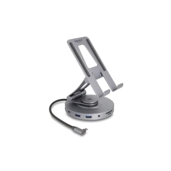 DeLock USB-C Docking Station με HDMI 4K PD Ethernet Γκρι (88017)
