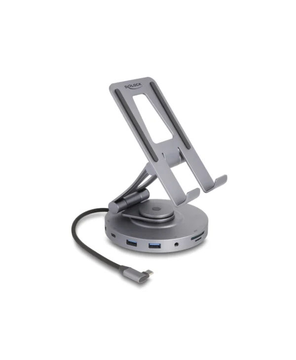 DeLock USB-C Docking Station με HDMI 4K PD Ethernet Γκρι (88017)