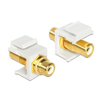 DeLock Μετατροπέας RCA female σε RCA female Λευκό 1τμχ 86310