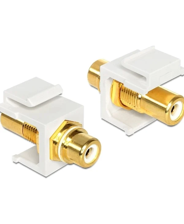 DeLock Μετατροπέας RCA female σε RCA female Λευκό 1τμχ 86310