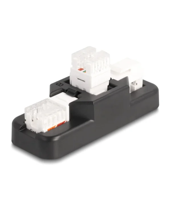 DeLock Σετ βάση Keystone με 3x Keystone module, RJ45/RJ11 Cat.6 Keystone 1τμχ 87104