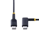 StarTech Angle (90°) USB 2.0 Cable USB-C male - USB-C 60W Μαύρο 0.15m (S55165075) R2CCR-15C-USB-CABLE - Image 2
