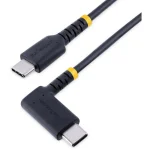 StarTech Angle (90°) USB 2.0 Cable USB-C male - USB-C 60W Μαύρο 0.15m (S55165075) R2CCR-15C-USB-CABLE - Image 4