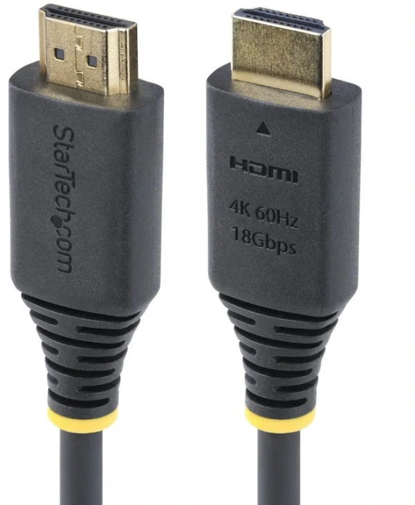 StarTech Cable HDMI male - HDMI male 2.4m Μαύρο HDMI2-CABLE-4K60-8F