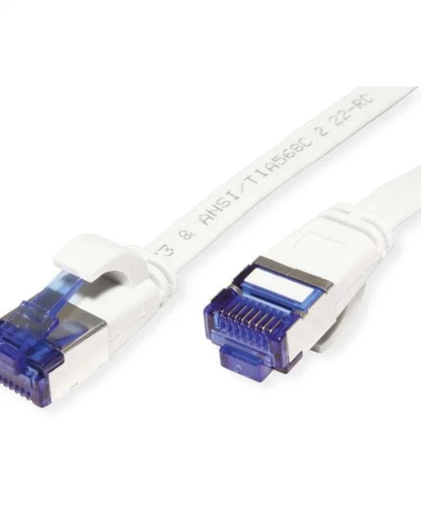 Value Flat U/UTP Cat.6a Καλώδιο Δικτύου Ethernet 5m Λευκό 1τμχ 21.99.2165