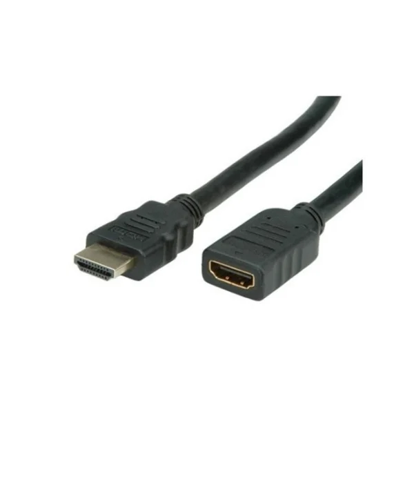 Roline HDMI 1.4 Cable HDMI male - HDMI female 5m Μαύρο 11.99.5577