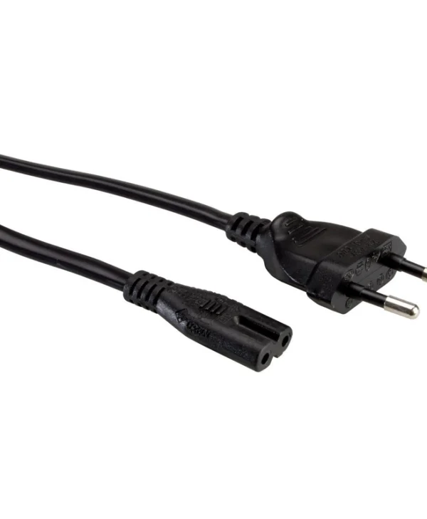 Value Euro / IEC C7 - Euro / IEC C7 Cable 5m Μαύρο 19.99.2094