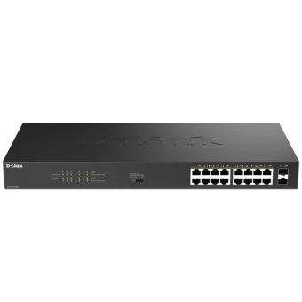 D-Link DGS-1018P/E L2 Switch με 16 Θύρες Gigabit (1Gbps) Ethernet και 2 SFP Θύρες
