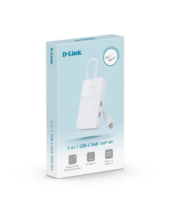 D-Link USB-C Docking Station με Λευκό (DUP-501)