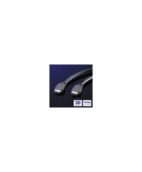 Roline HDMI 1.4 Cable HDMI male - HDMI male 1m Μαύρο 11.04.5541