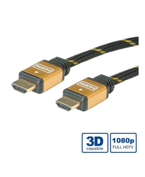 Roline HDMI 1.4 Cable HDMI male - HDMI male 10m Μαύρο 11.04.5506