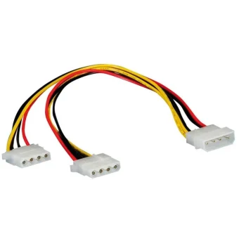 Psu Cable Splitter 4pin Molex To 2x 4pin Molex 5.25 2x5.25 11.03.1005