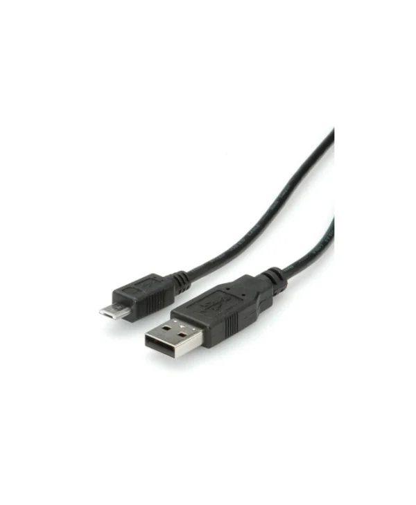 Roline USB 2.0 to micro USB Cable Μαύρο 0.8m (11.02.8754)