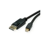 Roline Cable DisplayPort male - mini DisplayPort male 2m Μαύρο (11.04.5815-10)