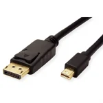 Roline Cable DisplayPort male - mini DisplayPort male 2m Μαύρο (11.04.5815-10) - Image 2
