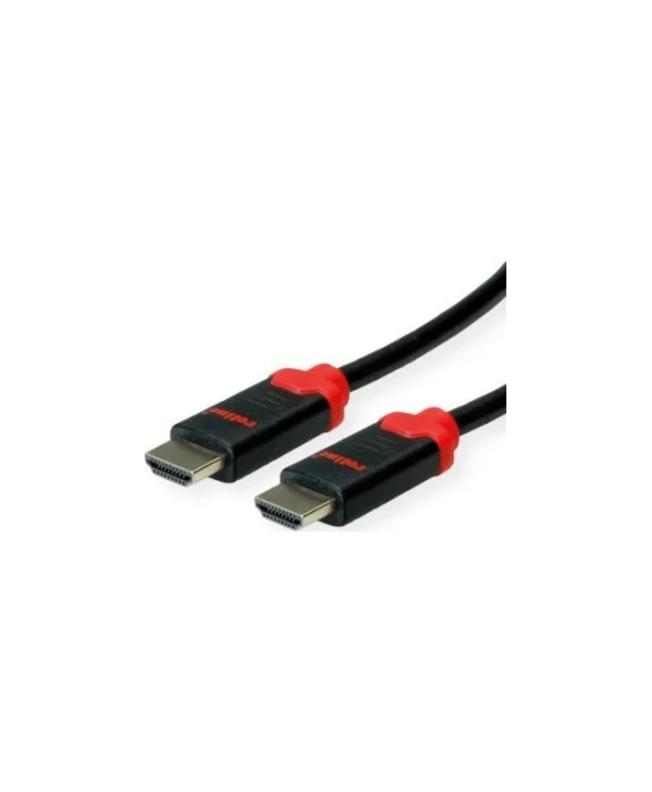 Roline HDMI 2.1 Braided Cable HDMI male - HDMI male 1m Μαύρο 11.04.5940