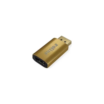 Roline Προσαρμογέας Μετατροπέας DisplayPort male σε HDMI female Χρυσό 1τμχ 12.03.3158