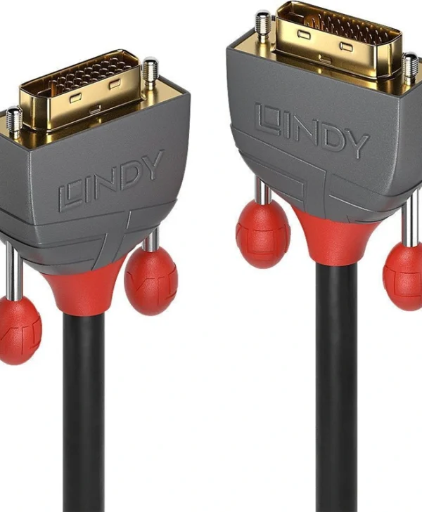 Lindy Cable DVI-D male - DVI-D male 7.5m Μαύρο (36225)