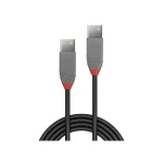 Lindy USB 2.0 Cable USB-A male - USB-A male Μαύρο 0.2m 36690 - Image 3
