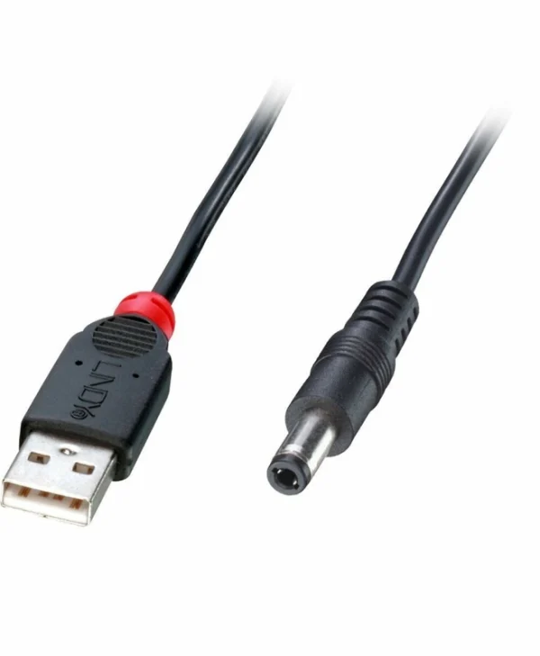 Lindy USB 2.0 Cable USB-A male - DC Μαύρο 1.5m (70268)
