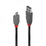 Lindy Anthra Line Regular USB 2.0 to micro USB Cable Μαύρο 1m (36732) - Image 3