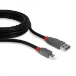 Lindy Anthra Line Regular USB 2.0 to micro USB Cable Μαύρο 1m (36732) - Image 4