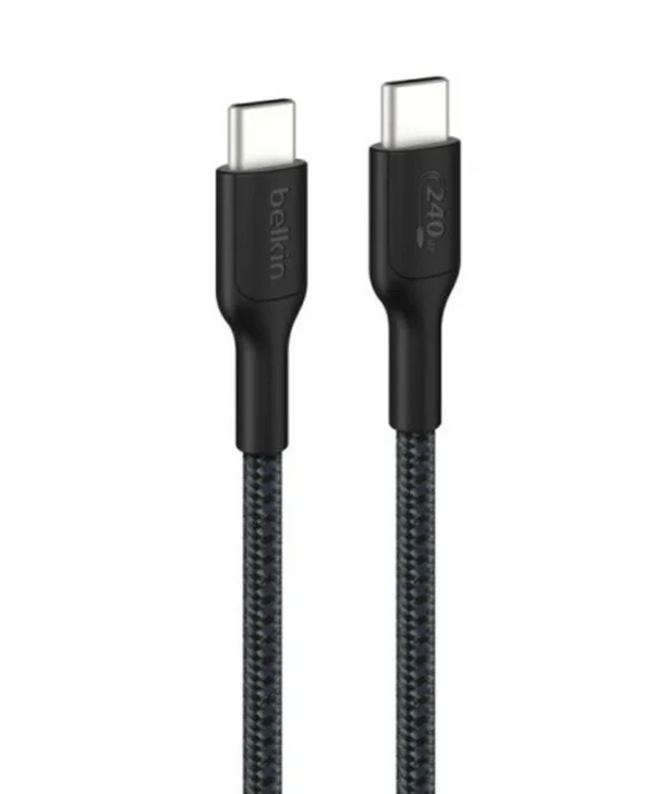 Belkin USB-C to Lightning Cable 240W Μαύρο 2m CAB025HQ2MBK CAB025hq2MBK