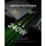 Belkin Boost↑charge Pro Braided USB-C to Lightning Cable 240W Μαύρο 3m CAB025HQ3MBK - Image 4