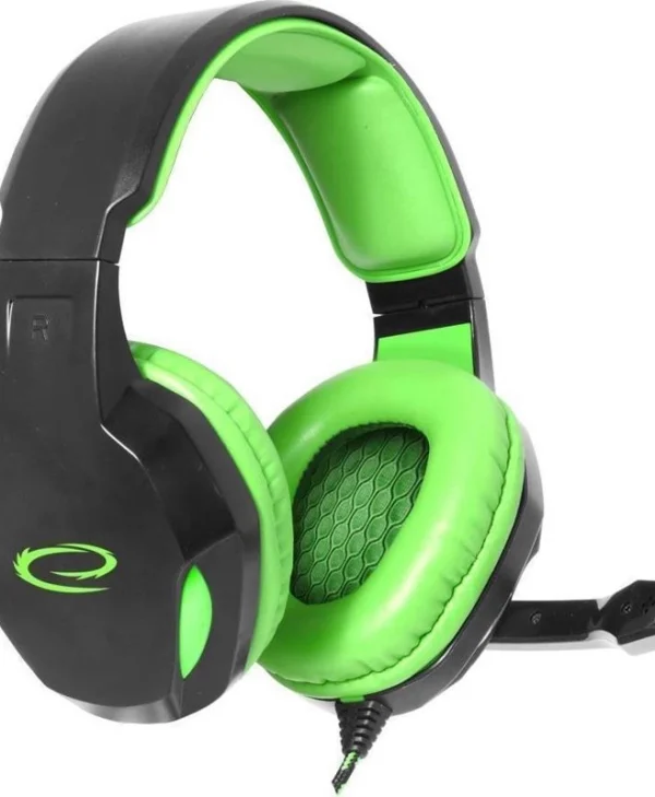 Esperanza Cobra Over Ear Gaming Headset με σύνδεση 2x3.5mm Πράσινο EGH350G