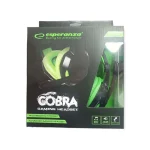 Esperanza Cobra Over Ear Gaming Headset με σύνδεση 2x3.5mm Πράσινο EGH350G - Image 5