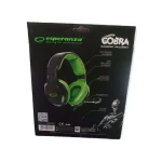 Esperanza Cobra Over Ear Gaming Headset με σύνδεση 2x3.5mm Πράσινο EGH350G - Image 7