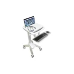 Ergotron StyleView Βάση Δαπέδου Οθόνης έως 17.3" με Ροδάκια Λευκή SV40-6100-0