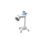 Ergotron StyleView Βάση Δαπέδου Οθόνης έως 17.3" με Ροδάκια Λευκή SV40-6100-0 - Image 2
