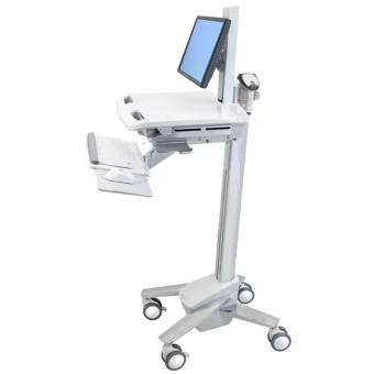 Ergotron StyleView Βάση Δαπέδου Οθόνης έως 24" με Ροδάκια Ασημί SV40-6300-0